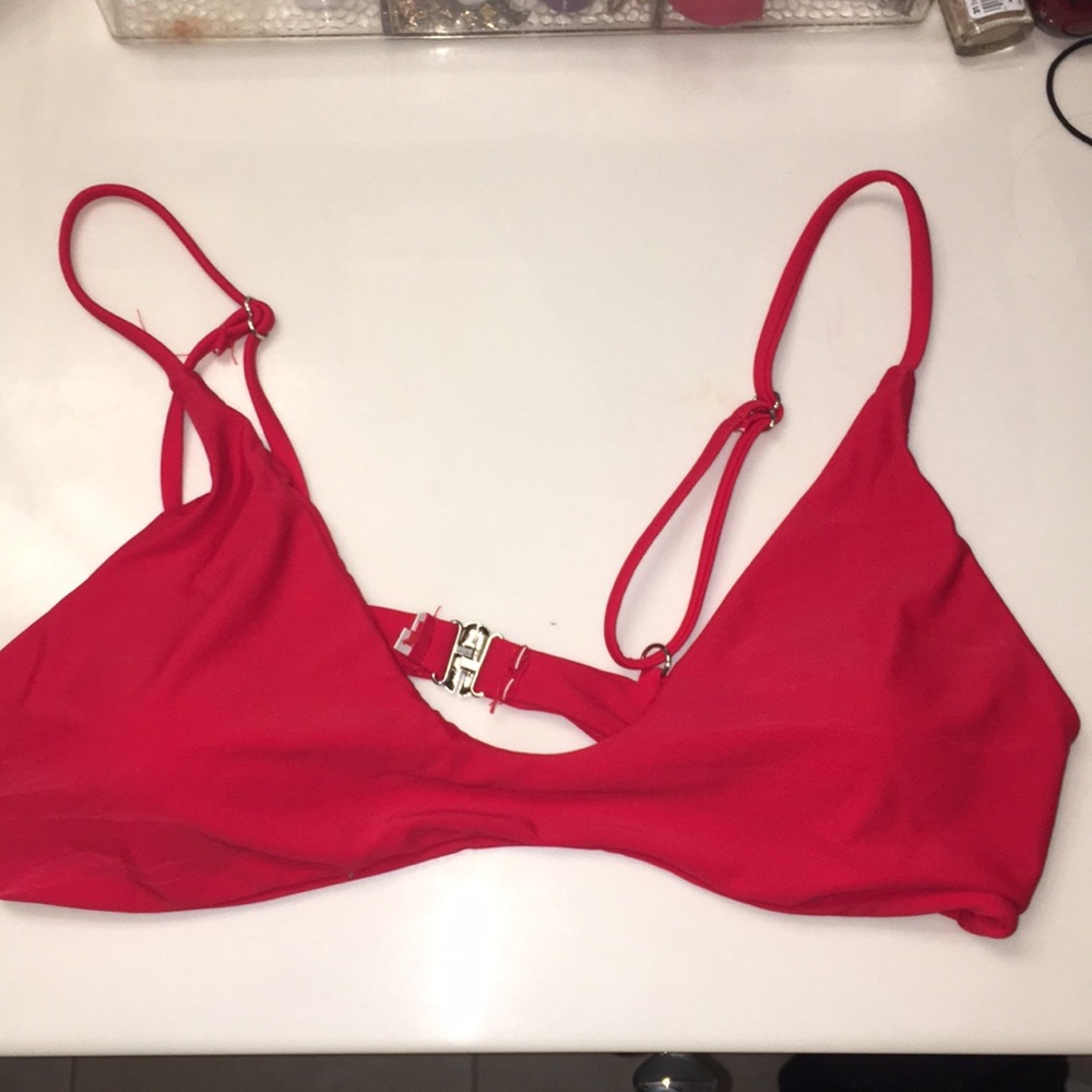 Never worn red bikini top